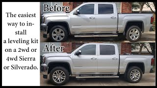 The easiest way to install a leveling kit on a Silverado or GMC Sierra.