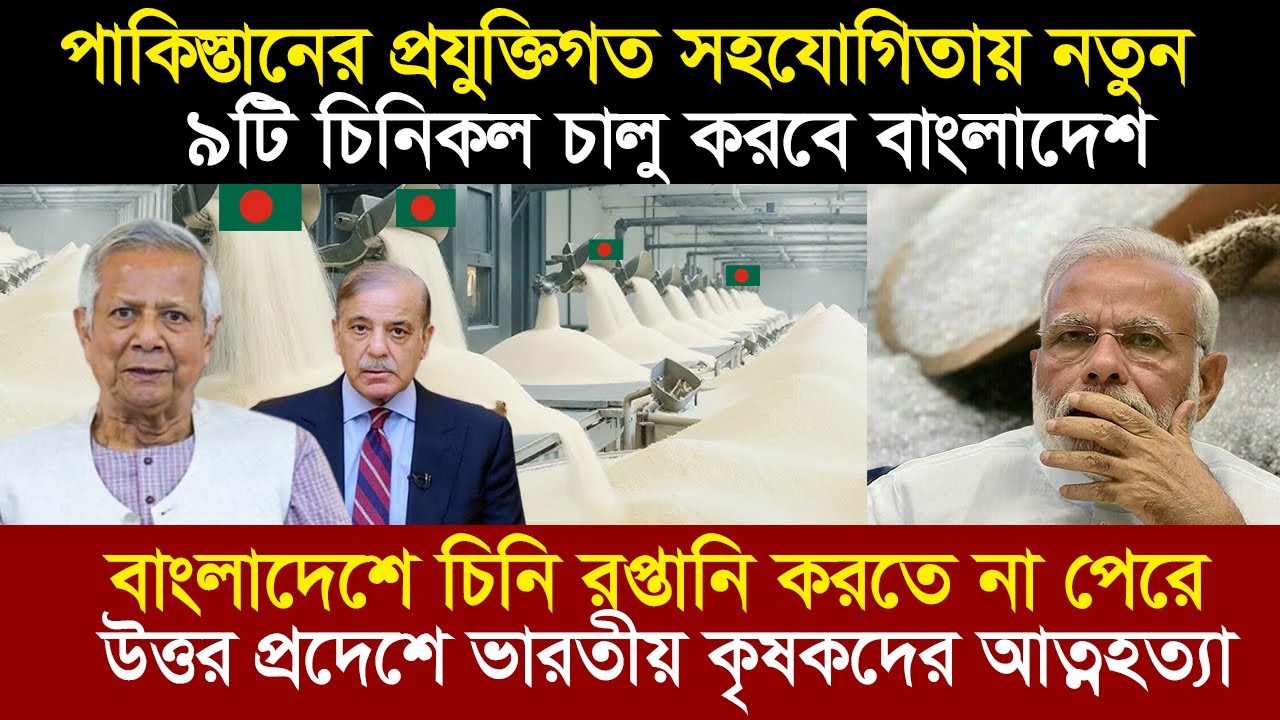 ভারত থেকে চিনি আমদানিতে নি-ষে-ধা-জ্ঞা দিলো ড. ইউনূস সরকার ।। হতাশ ভারতীয় কৃষকেরা । sugar mill bangla