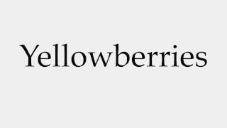 How to Pronounce Yellowberries