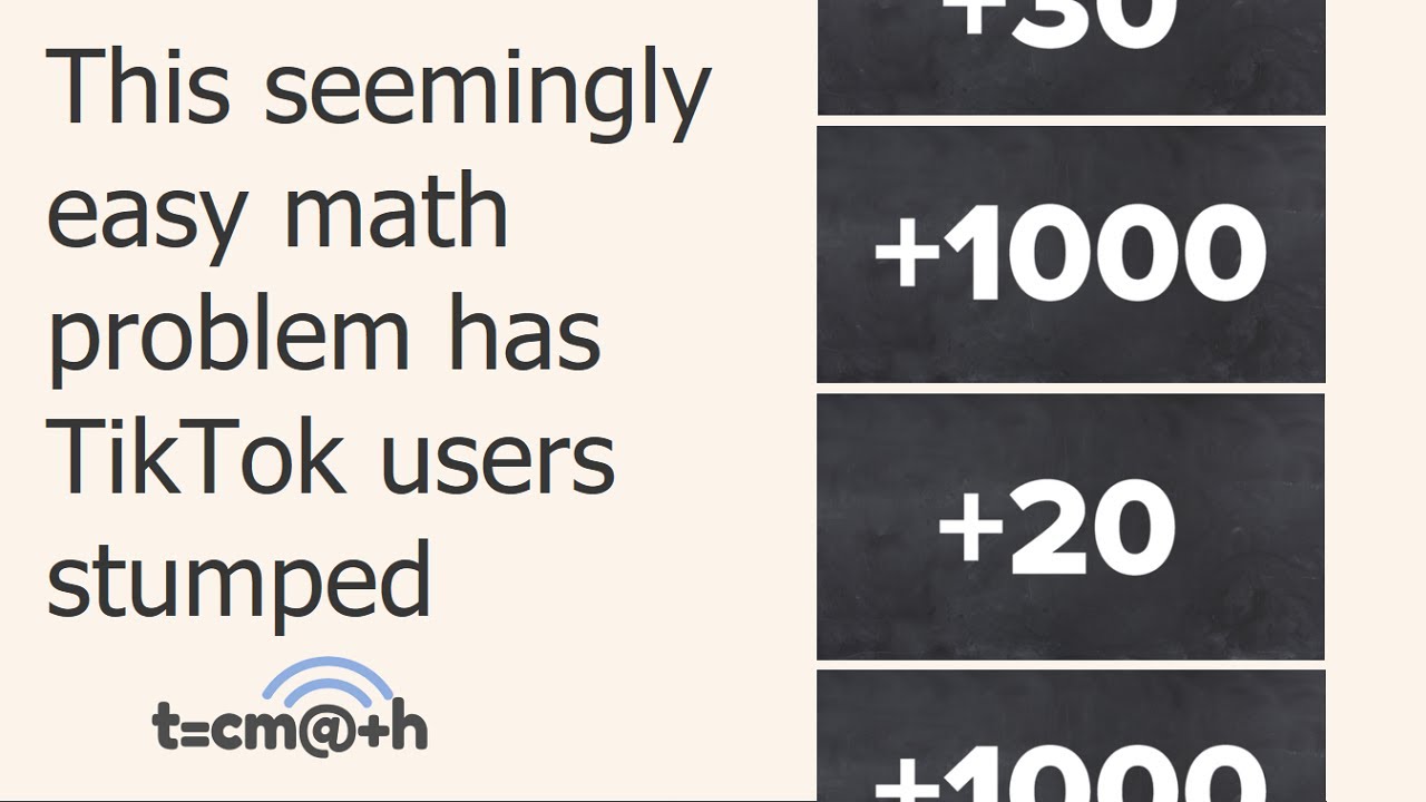 This Easy Math Problem Stumped Tiktok Users?