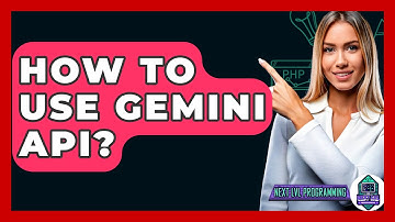 How To Use Gemini API? - Next LVL Programming