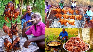 How Meat Dishes Are Prepared in Village! | Chicken and Fish Recipes prepared by uncle in my village