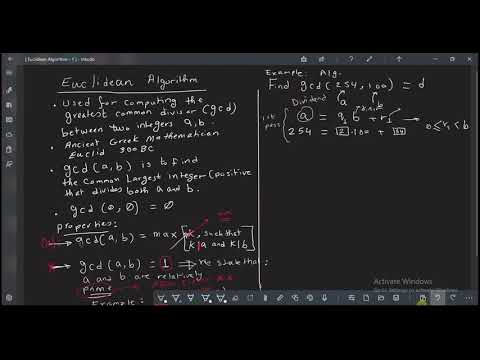 Euclidean Algorithm - 1 - YouTube