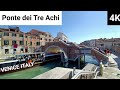 Venice Italy : The Three Arches' Bridge( Ponte dei Tre Archi) 14 October 2021 , 4K