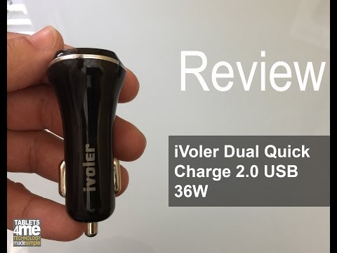 iVoler Dual Quick Charge 2.0 USB 36W Car Charger for Samsung Galaxy S6, S6 Edge & Note 5