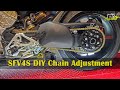 DIY Chain Adjustment | 2020 Ducati Streetfighter V4 S or Panigale V4 S