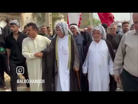 الشیخ حاج مجبل البوحمادی عمامنه عشیرة الدغاغله في فاتحه المرحوم الحاج الشیخ یابر العبید الله ایرحما