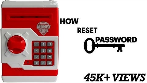 Money safe:Reset your password if forgotten