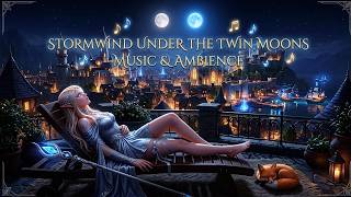 Fantasy・Nature Adventure Harp &amp; Orchestra | Stormwind Twin Moons 夜の双月と静寂の街 Aurelia &amp; Fox 🌙🦊✨
