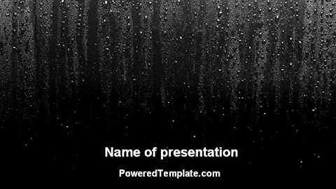 Drops On a Dark Glass PowerPoint Template by PoweredTemplate.com