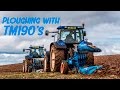 Ploughing with 2 New Holland TM190's