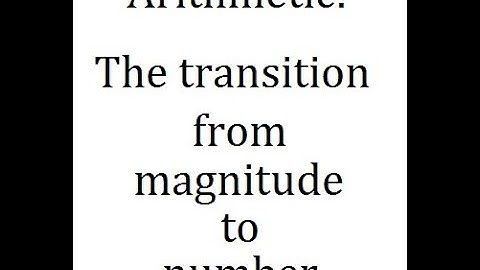 Transition from Magnitude to Number : what you had to know but no one could tell you.