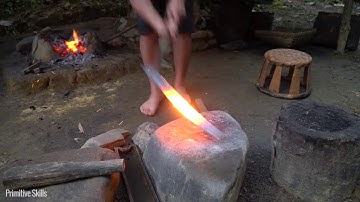 Primitive Skills  How To Make a Hand Plane, Forged chisel, woodworking tools diy00h04m15s 00h04m26s