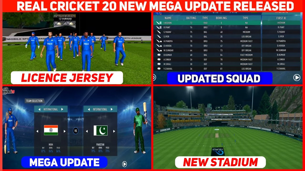 Real Cricket 20 New Update Launched | New Jersey & Squad | Rc20 New ...