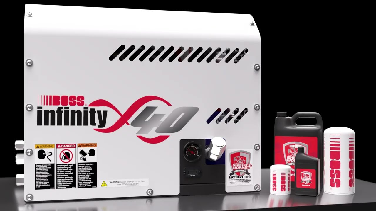 BOSS Infinity 40 Hydraulic Driven Above Deck Screw Air Driven Rotary Screw Air Compressor