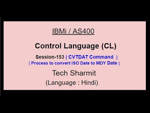 ISO to MDY date conversion using cvtdat command  | CVTDAT command in cl Program | CL Date Format |