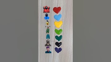 Guess the colors #오징어게임 #squidgame #alphabetlore #alphabet #colormixing #satisfying #asmr #shorts