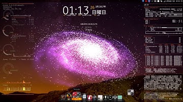 Ubuntu 16.04 with compiz terminator cairo-dock live wallpaper and conky