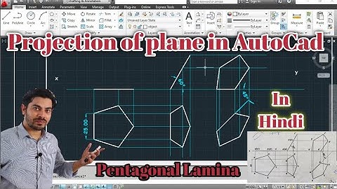 projection of plane | hindi | project of plane using AutoCAD |  Engineering Graphics in AutoCAD