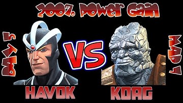 MCOC - Havok Vs. Korg: Map 7 - Day 5 - 200% Power Gain