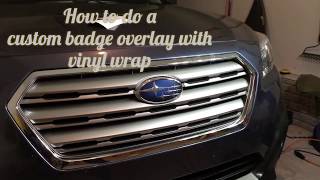 How to make a custom badge vinyl overlay Subaru
