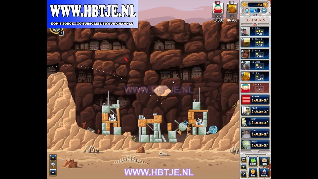 Angry Birds Star Wars Tournament Level 4 Week 32 (tournament 4) facebook