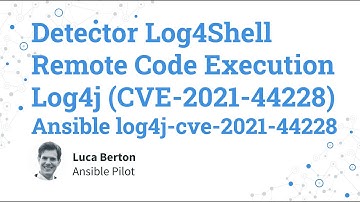 Vulnerability Scanner Detector Log4Shell Remote Code Execution Log4j (CVE-2021–44228) —Ansible log4j