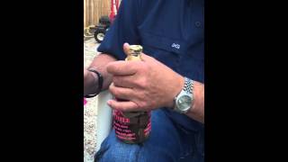 Beer opener cheat with lighter