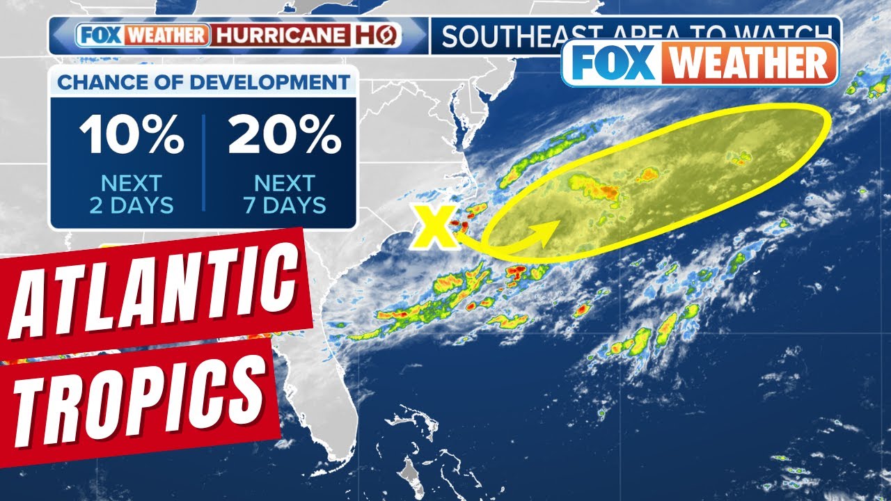 New Tropical Area To Watch Tagged Off The Coast Of The Carolinas - YouTube