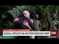 Jane Goodall reflects on hug from rescued chimpanzee