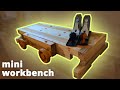 Mini Workbench with a Moxon Vise made with hand tools (mainly)