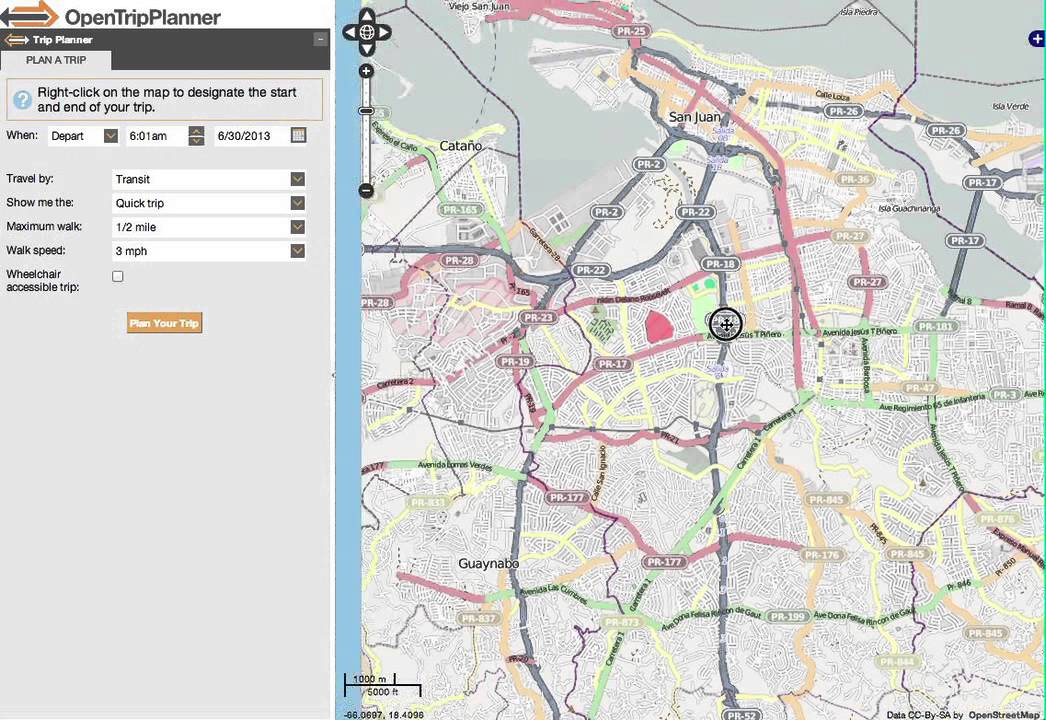 Demo Of Using Open Trip Planner Using Data From Puerto Rico S Tren