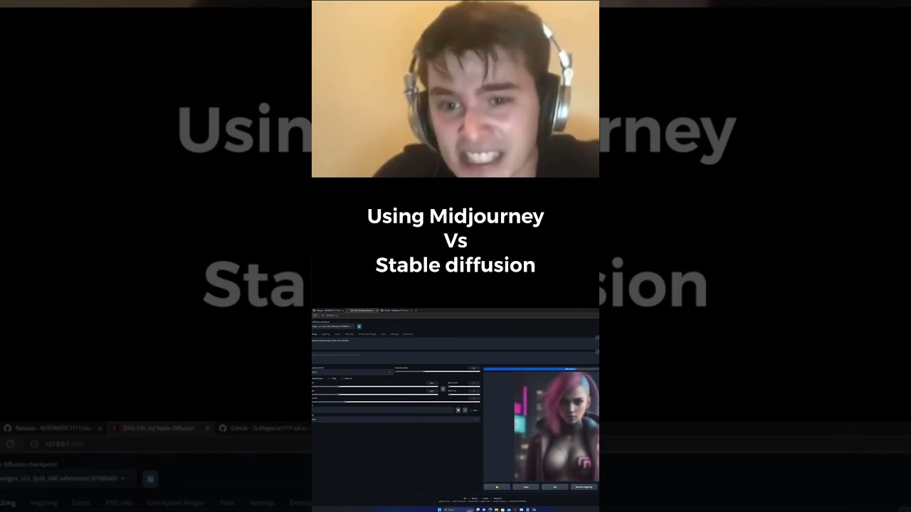 Using # #midjourney vs #Stable Diffusion