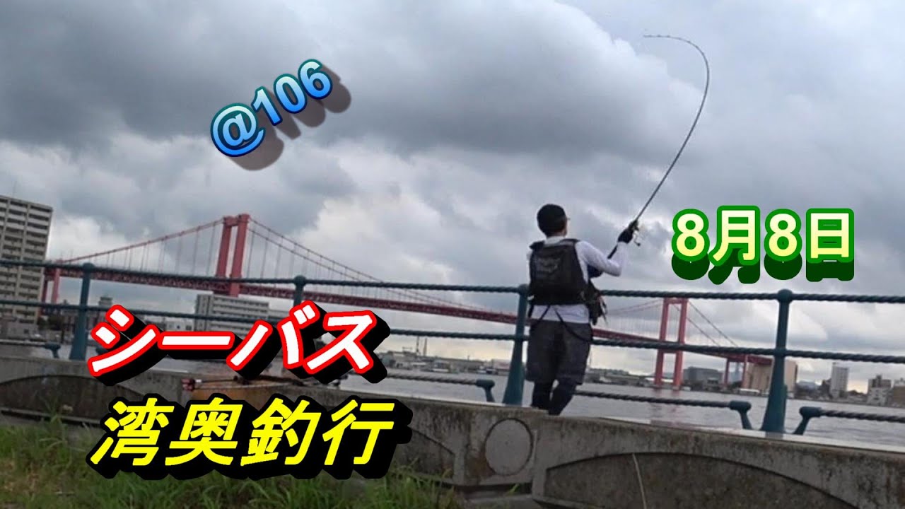 シーバス 湾奥釣行 8月8日 106 九州の福岡県 北九州を中心に おかっぱりをウロウロして釣りをしています Youtube