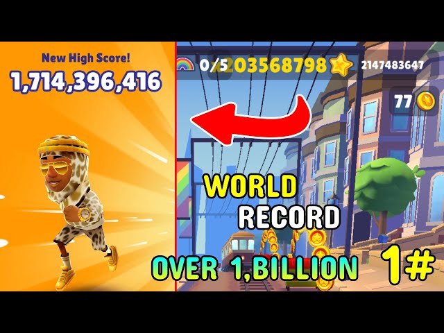 Subway Surfers Final World Record Over 2.1 Billion Points NO CHEATS OR  HACKS ! (Double Coins) 