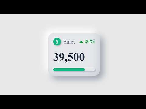 How to Create Beautiful Sales Card UI Animation HTML CSS Only | Coding Cloud