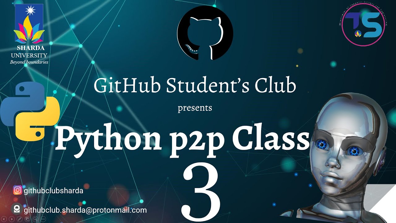 PYTHON Tutorial for Beginners to Advanced | CLASS 3 | GitHub Club ...