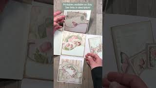Pink Tulips Junk Journal Folio Kit | Junk Journal Printables from Sweet Vintage Prints