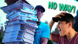 WE BOUGHT 100 PIZZAS TO SURVIVE DURING QUARANTINE!!