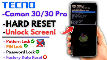 Tecno Camon 30/ 30 Pro Hard Reset Screen Unlock -Tecno Camon 30 Factory Data Reset Without Computer!