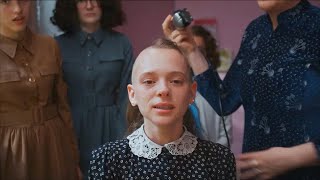 Girl shaves her head in public at wedding just to prove fidelity