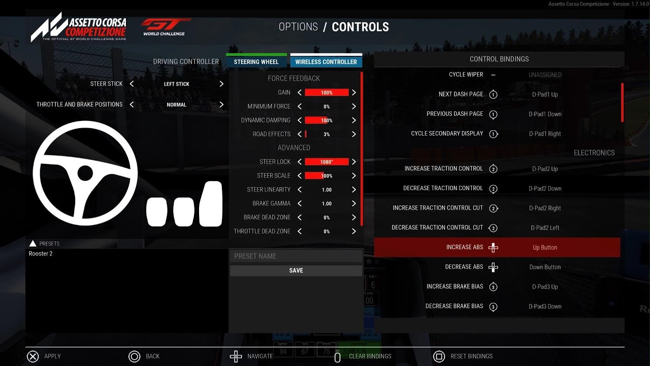 Mapping your GT DD pro wheel to Assetto Corsa Competizione on PS5 YouTube