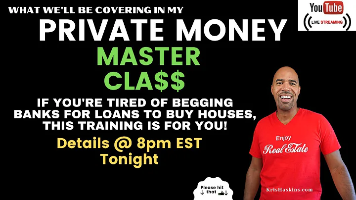 Details on my Private Money Master Class-8pm EST