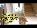 Hardwood Floor Installation on Concrete How to Make a Straight Line | MrYoucandoityourself