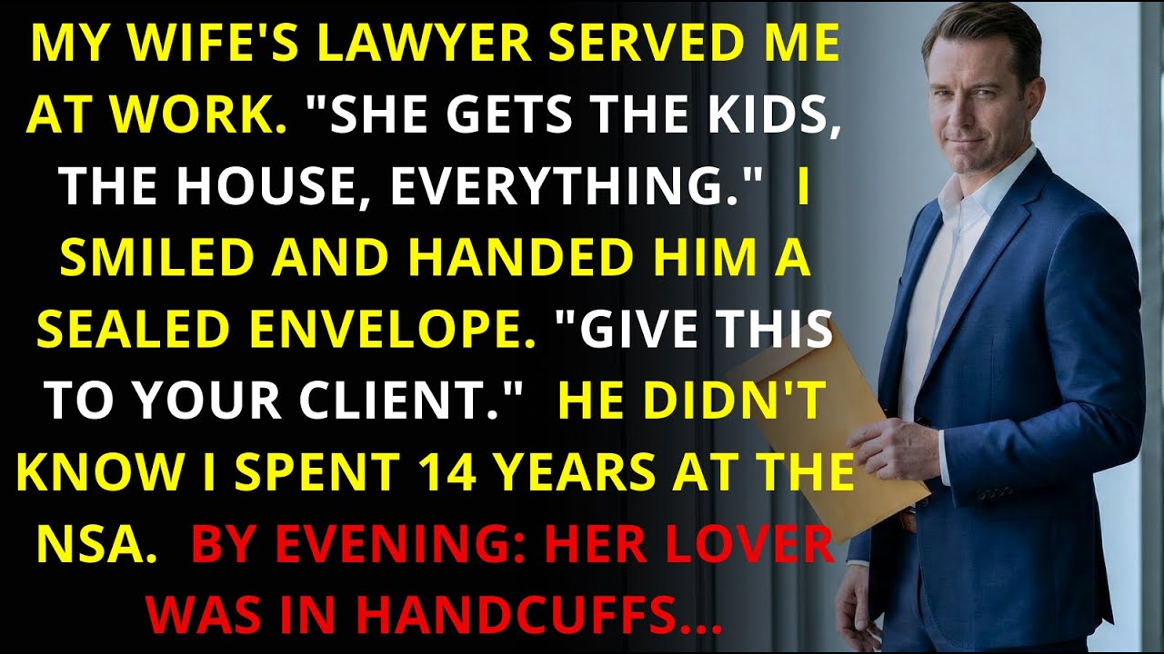 My Wife's Lawyer Served Me at Work — I Handed Him an Envelope That Destroyed Her Case