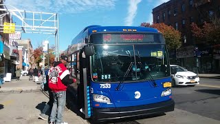 MTA Bus: 2018 New Flyer Xcelsior XD40 #7533 B6 to Bensonhurst Harway Av @ 86 Street & Bay Pkwy
