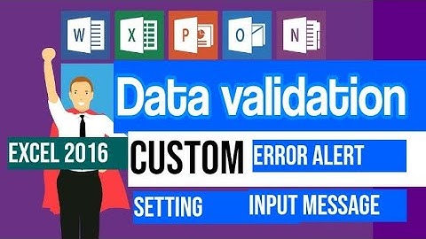 Data validation in Excel 2016 Pashto Tutorial