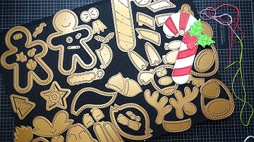 Spellbinders "Felt Stitch & Create" Collection Review & Candy Cane Tutorial!