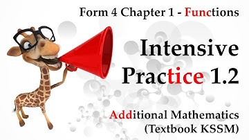 Form 4 Add Maths KSSM Chapter 1 - Functions | Intensive Practice 1.2