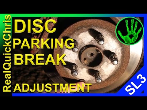 Disc parking brake adjustment a how to DIY